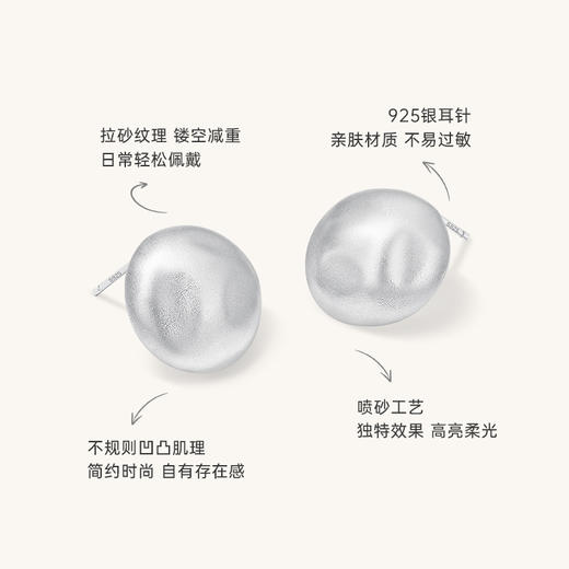 【Onchic】浩瀚星沙耳钉女新款耳环轻奢感925银耳针耳饰气质大气 商品图2
