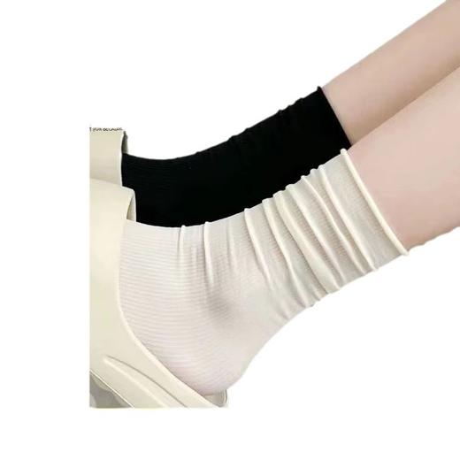 「19.9到手10双！夏季冰冰袜」高颜值女士夏季透气冰凉袜子 松口堆堆纯色月子袜女配饰 商品图4