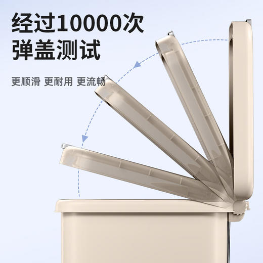 尔蓝双开盖垃圾桶手按脚踏办公垃圾桶 家用垃圾纸篓AL-GB201 5186859 商品图1