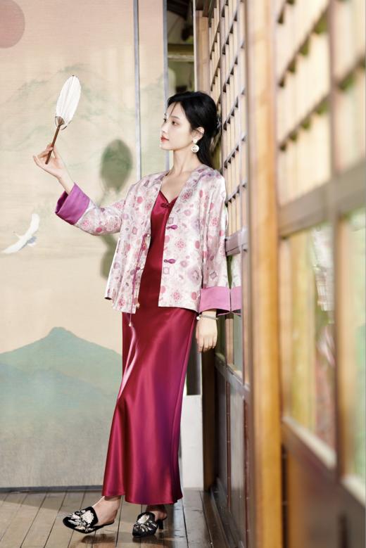 逸红颜明月优选 #国色天香,中国人自己的高定,41姆米真丝交织宋锦古风国潮上衣「真国色」 商品图10