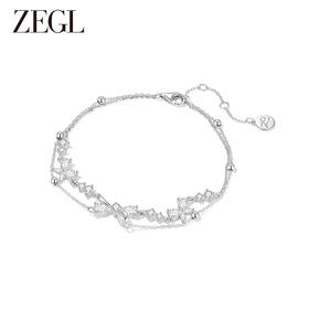 ZEGL设计师925银小情结手链女2024年新款轻奢小众设计蝴蝶手饰品