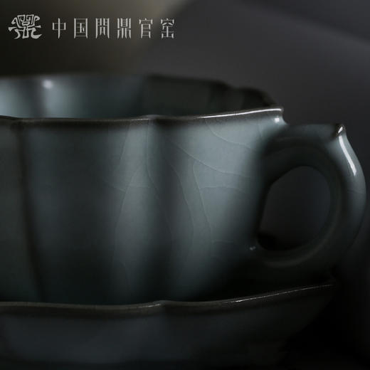 问鼎官窑庚子宋青宝相咖啡杯碟组 商品图2