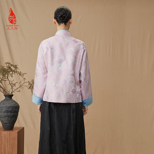 SAINTJOY/上久楷 女式宋锦外套 中式上衣 中国风 复古 栩栩  DWS24011 商品图3