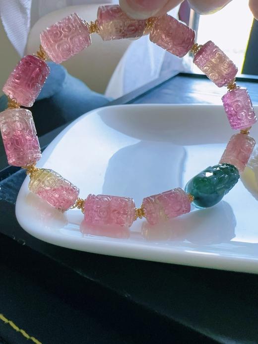 21.8g 雕刻碧玺手链 商品图3