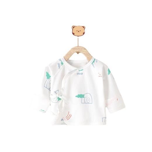 【夏季轻薄偏襟系带半背衣】新生儿半背衣薄款婴幼儿衣服a类纯棉 初生宝宝打底衣外出服装 商品图4