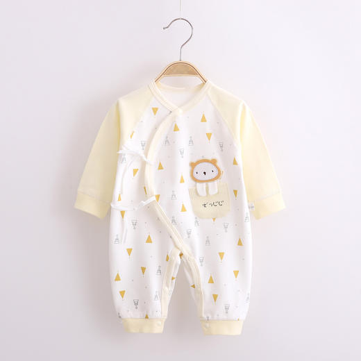 【萌趣可爱 纯棉呵护】婴儿连体衣宝宝哈衣和尚服出生婴儿睡衣无骨棉四季款 商品图1