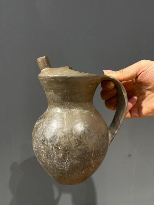 灰陶鸱鴞形把手盉，顺丰包邮 商品图2