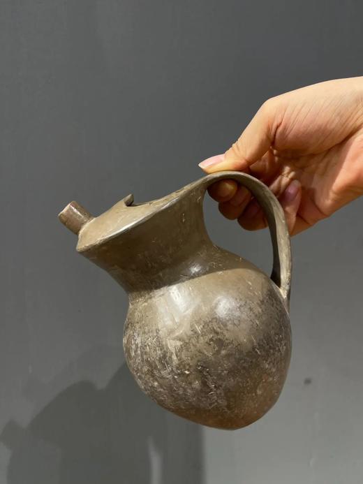 灰陶鸱鴞形把手盉，顺丰包邮 商品图1