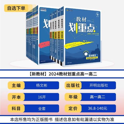 教材划重点高中高一高二语文数学英语物理化学生物政治历史地理人教版必修第一二三册理想树练习册 商品图1