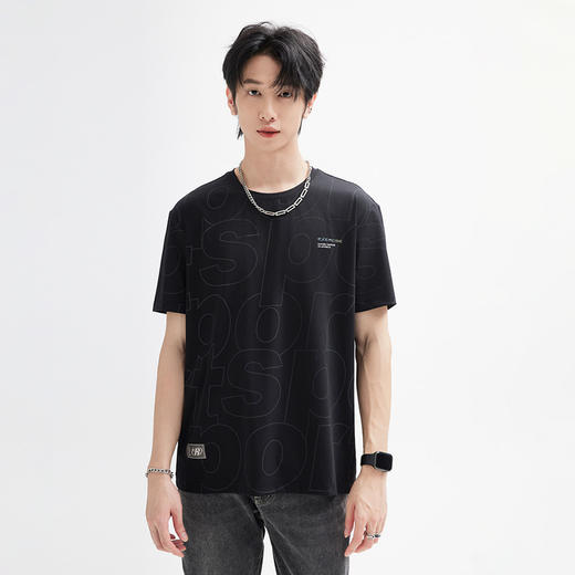 【断码清仓】HX 夏季圆领短袖T恤合体版型Y102420102101/02 商品图0