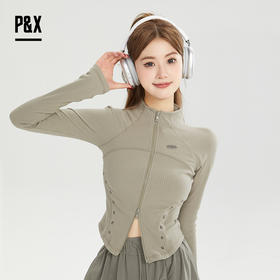 P&X设计师女装秋季紧身时尚显瘦户外休闲运动T恤824302172 浅绿