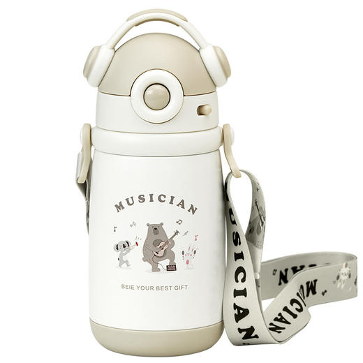 【支持刻名字，如需刻印下单备注】贝易音乐家宝宝保温杯婴幼儿吸管学饮6月以上保温儿童水杯 刻字后非质量问题不退不换！ 商品图4