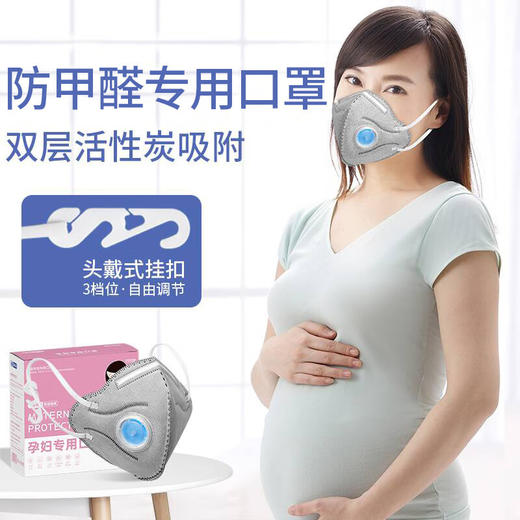 佳睦 防甲醛专用口罩双层活性炭口罩孕妇新办公室装修防二手烟异味防雾霾灰尘七层防护带呼吸阀独立包装5枚 100049086099 商品图5