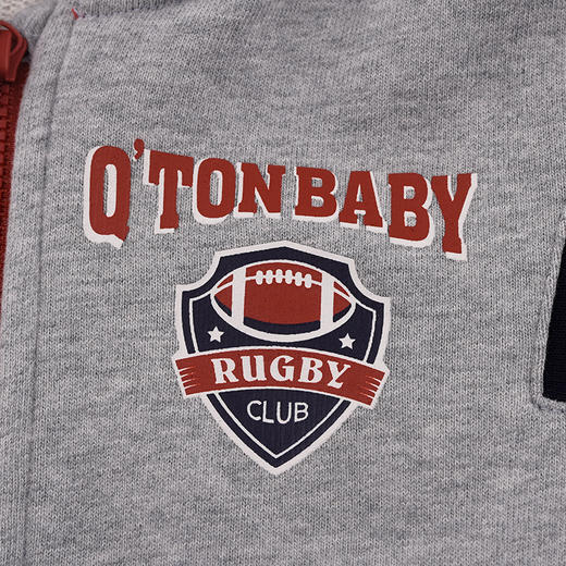 棉果果秋季新品春秋款男童运动针织连帽外套M312100224451 商品图5