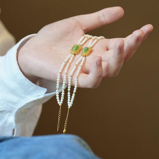 18K金极光小米珠双层手链 JY 商品图3