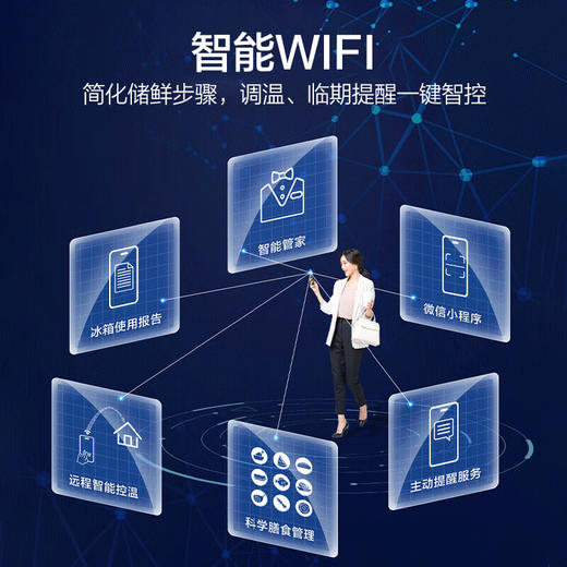 海尔冰箱483升和景594mm超薄零嵌式法式多门四开门EPP超净除菌干湿分储三档变温一级能效家用电冰箱 483升+EPP超净系统+594mm超薄+智能互联BCD-483WGHFDB9S8U1 商品图5