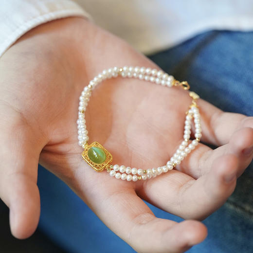 18K金极光小米珠双层手链 JY 商品图4