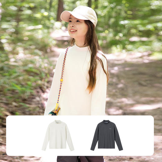 likeuu儿童T恤长袖男女大童美利奴羊毛排汗秋冬保暖A类吸湿透气ZY 商品图4