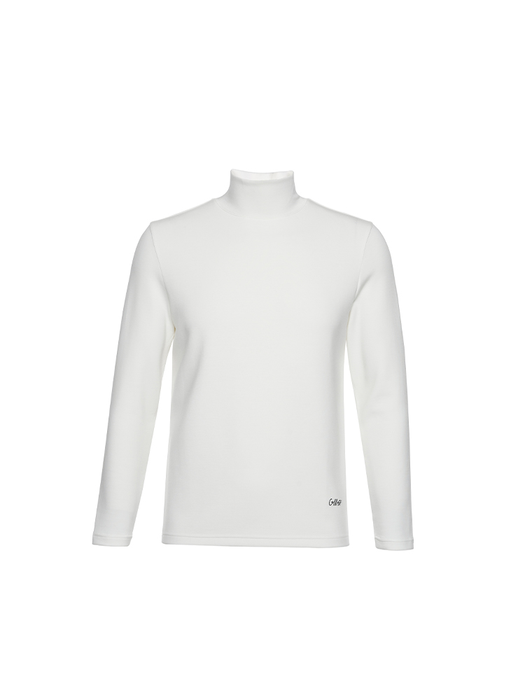 callisto白色粘纤混纺长袖T恤