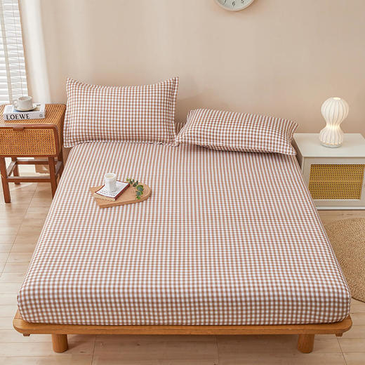 【三件套！床笠+双枕套】无印风水洗云朵棉床笠三件套 商品图5