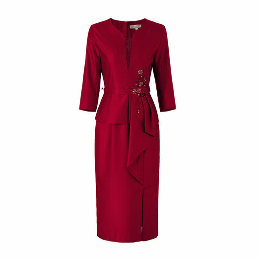 LC-2383春秋季新款参加婚宴礼服连衣裙新娘修身显瘦改良旗袍 商品图4