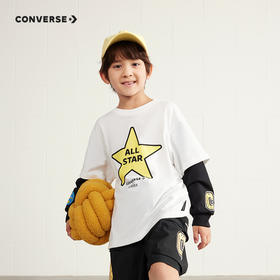 【GLADEE联名】CONVERSE 秋 大童小童婴童 儿童T恤 CNVB-FF-G760