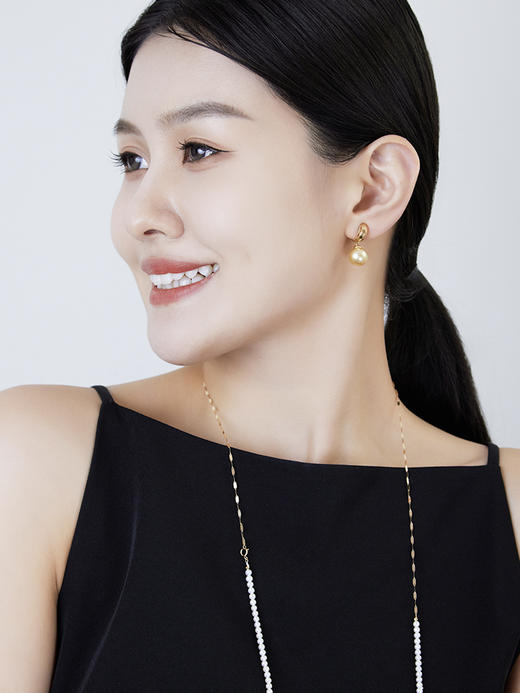 【黑科技】 耳夹黑科技 k黄玲珑-可拆卸珍珠耳夹（会员享试戴权益，定制后不支持7天无理由退换货） 商品图5