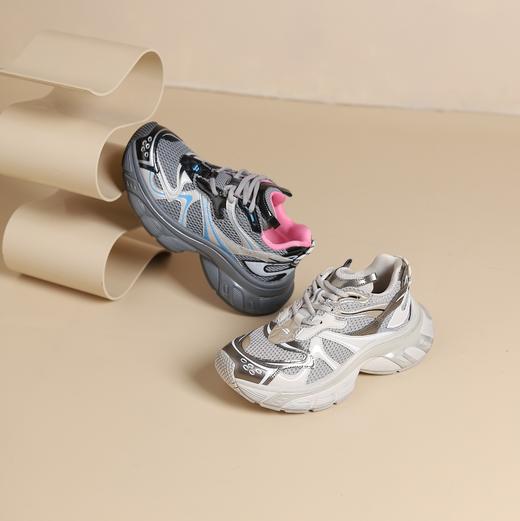 westory秋季新款超轻厚底系带舒适透气老爹鞋W24CM75191 商品图0