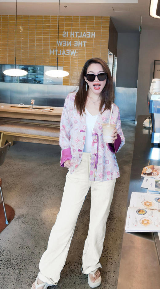 逸红颜明月优选#「洒脱」桑蚕丝阔腿牛仔裤,亲肤舒适,随性潇洒 商品图8