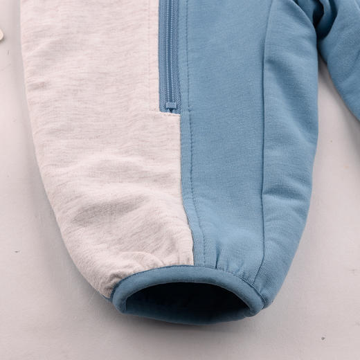 棉果果秋季新品男童撞色卡通爬服连帽连体衣M312720224488 商品图5