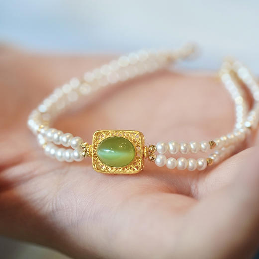 18K金极光小米珠双层手链 JY 商品图5