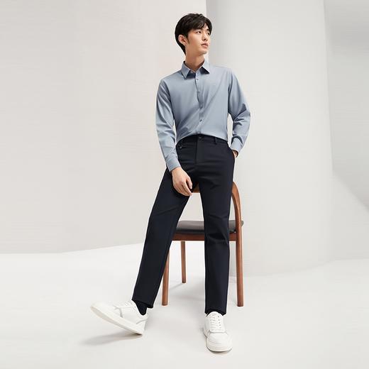 【高弹针织】柒牌男装休闲裤男2024秋冬新款商务百搭修身直筒长裤	127H71030 商品图3