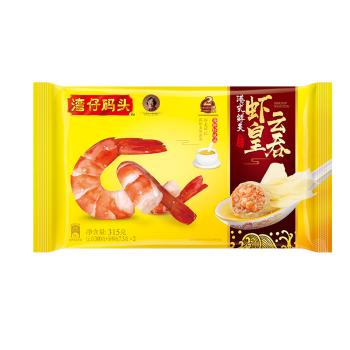 湾仔码头港式鲜美大虾皇云吞315g20只馄饨早餐夜宵速食冷冻混沌 商品图6