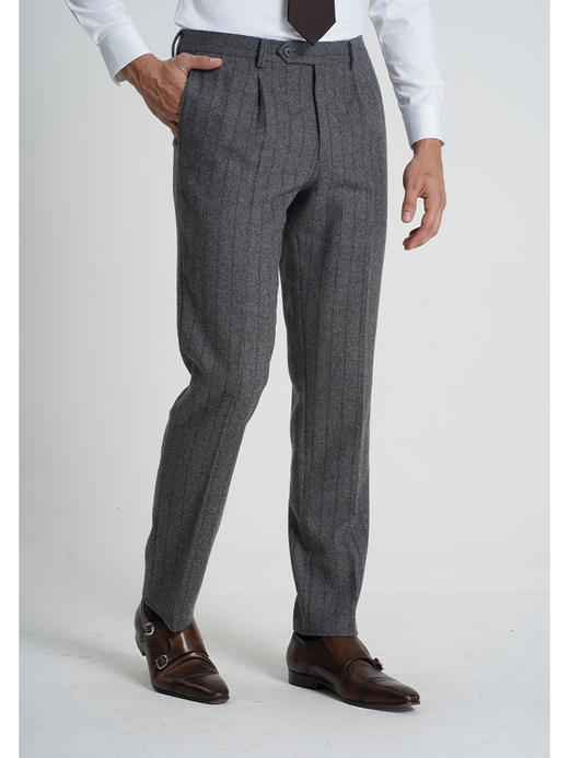 callisto灰色绵羊毛西裤 商品图3