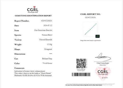6.64ct 祖母绿手链 商品图6