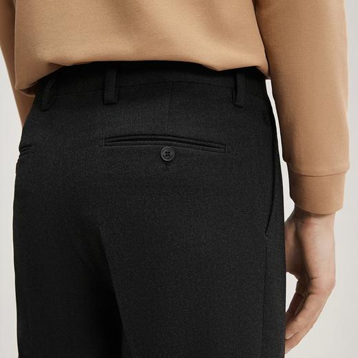 【 面磨毛】柒牌男士西裤2025秋冬厚款商务通勤上班合体直筒长裤	127H71770 商品图2