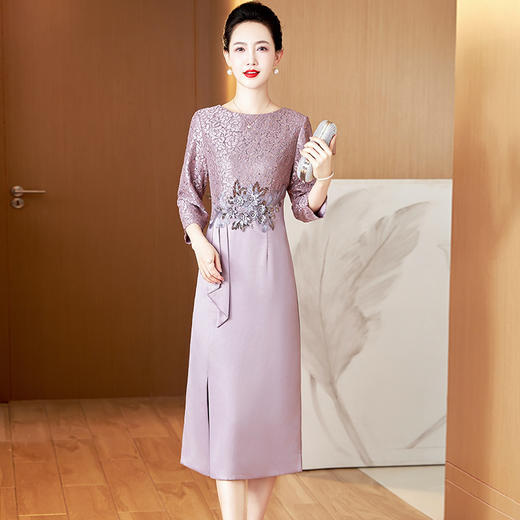 LC-2397新娘结婚礼服修身旗袍连衣裙气质高档喜妈妈嫁女儿礼服 商品图2