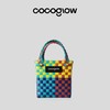 cocoglow·INTENSE_撞色小号手提包手工编织包夏天彩色菜篮子 商品缩略图0