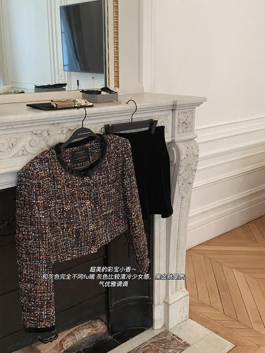 金蘑菇菇 黑标 vendome旺多姆彩宝小香/  72%羊毛+22%马海 商品图4