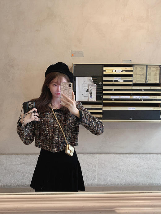 金蘑菇菇 黑标 vendome旺多姆彩宝小香/  72%羊毛+22%马海 商品图3