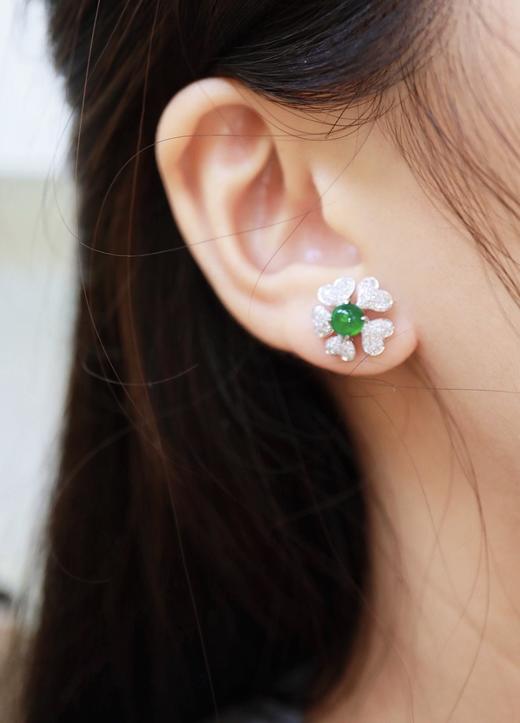 1.35ct 4.42g 祖母绿耳环 商品图6