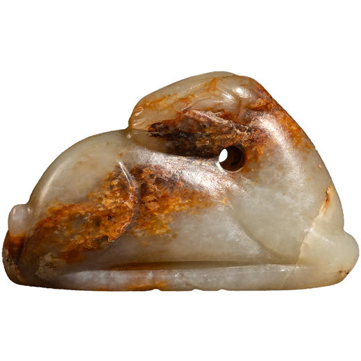 清 玉雕卧马把件 商品图5