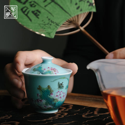 繁花入梦乾隆粉彩富贵荣华二才盖碗  出水芙蓉二才盖碗  繁花似锦二才盖碗  纷红骇绿二才盖碗（缺货） 商品图3