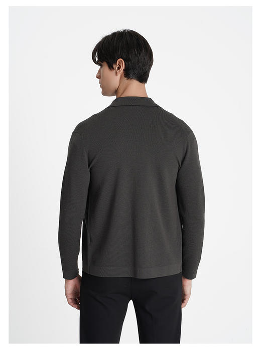 callisto绿色绵羊毛混纺针织开衫 商品图4