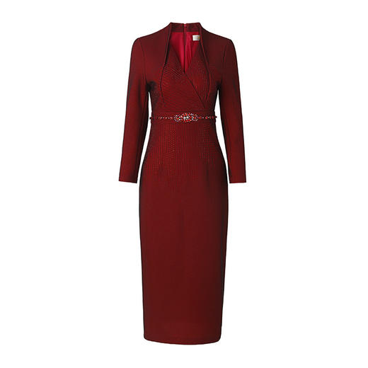 LC-LC2415新款修身显瘦中长款宴会晚礼服裙高档气质儿子结婚礼服旗袍 商品图4