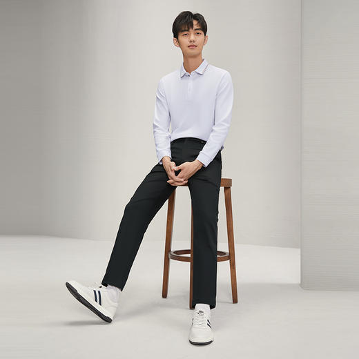 【含竹纤维】柒牌休闲长裤男2024秋季新款商务通勤上班修身直筒裤	127H70580 商品图3