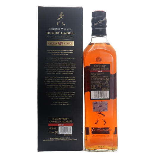 尊尼获加 黑牌雪莉桶12年 威士忌700ml*1瓶 商品图5