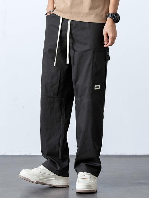 赤兔嗨购纯棉休闲裤男宽松直筒男裤2024年新款直筒宽松工装裤 商品图5