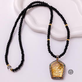 万物三千｜黄财神椰蒂念珠法像项链  饰品 工艺品  礼品