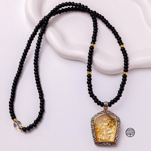 万物三千｜黄财神椰蒂念珠法像项链  饰品 工艺品  礼品 商品图0